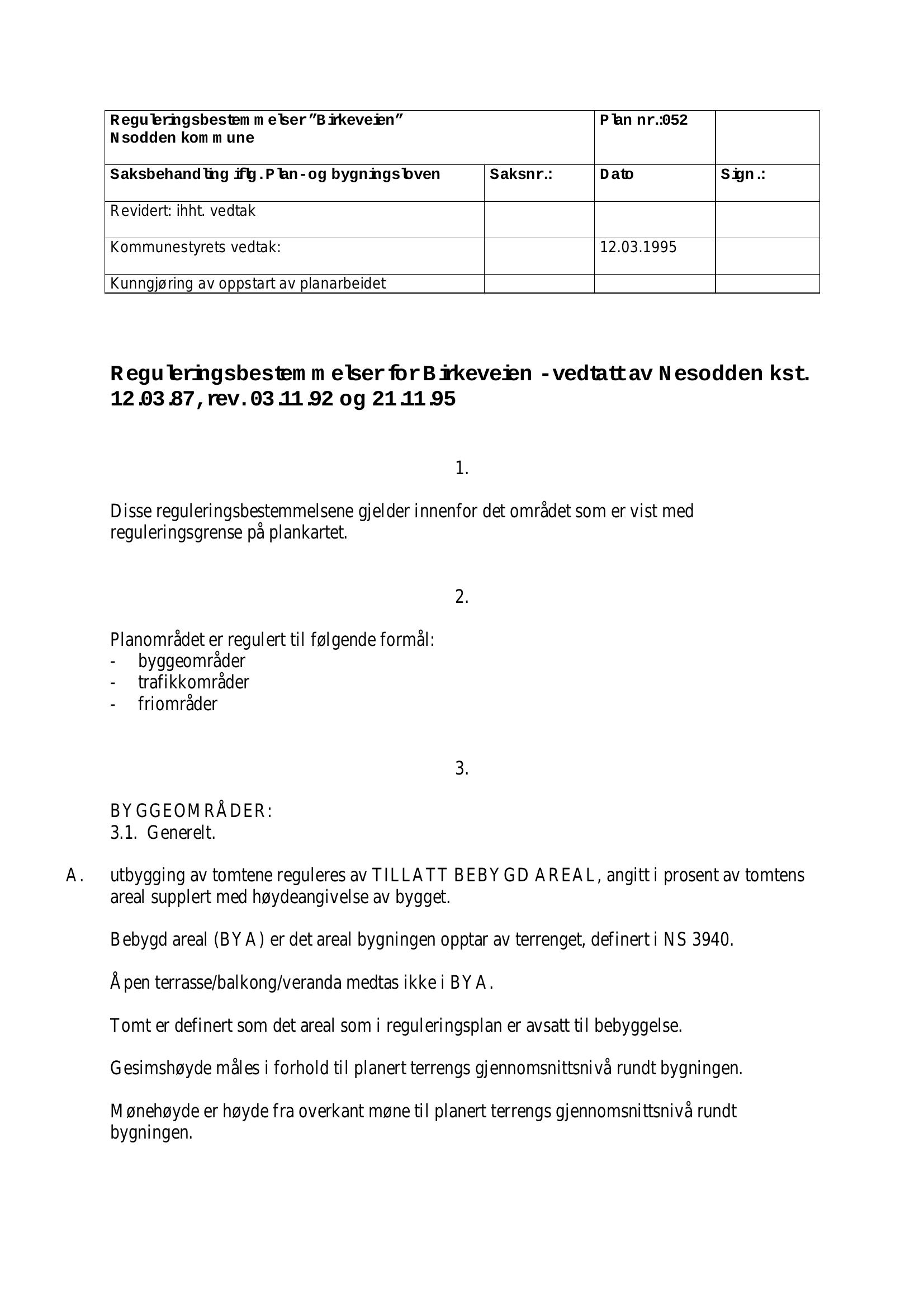 Reguleringsbestemmelser