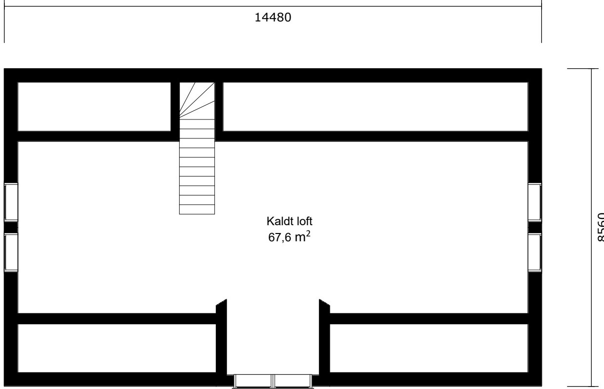 E3 – Plan loft (kaldt loft)