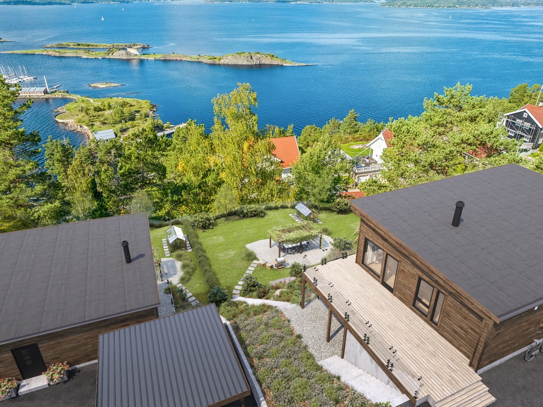 Wide A – hage og utsikt
