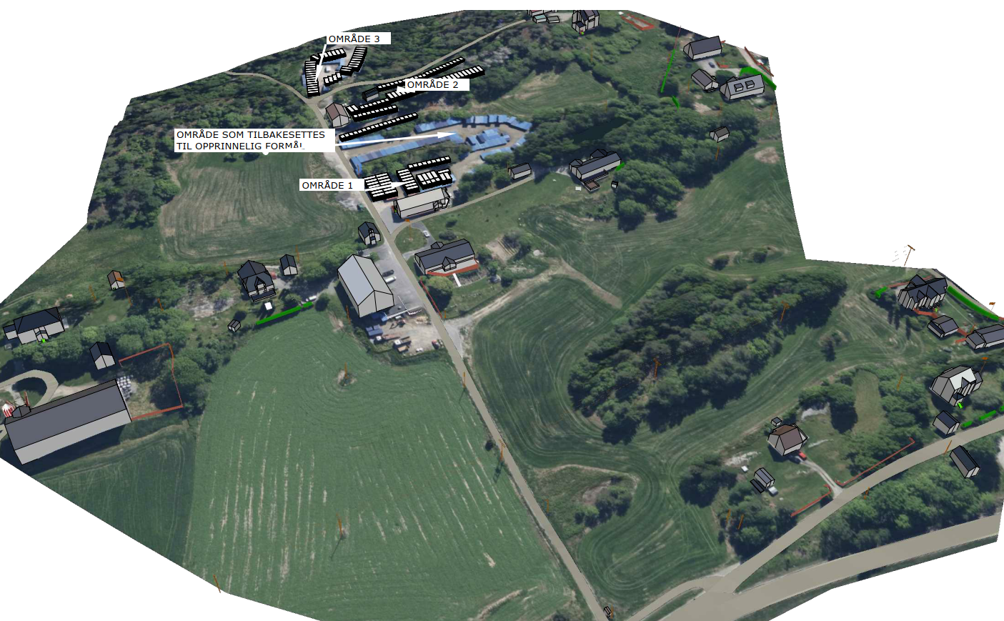 3D visualisering av Grøstadveien minilageranlegg
