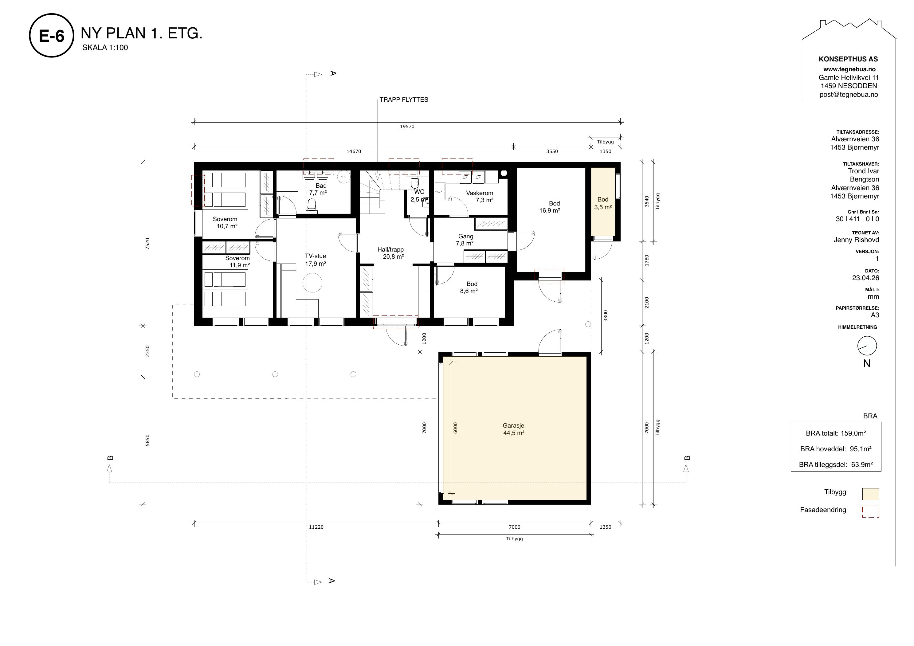 E-6 Ny plan 1. etg.