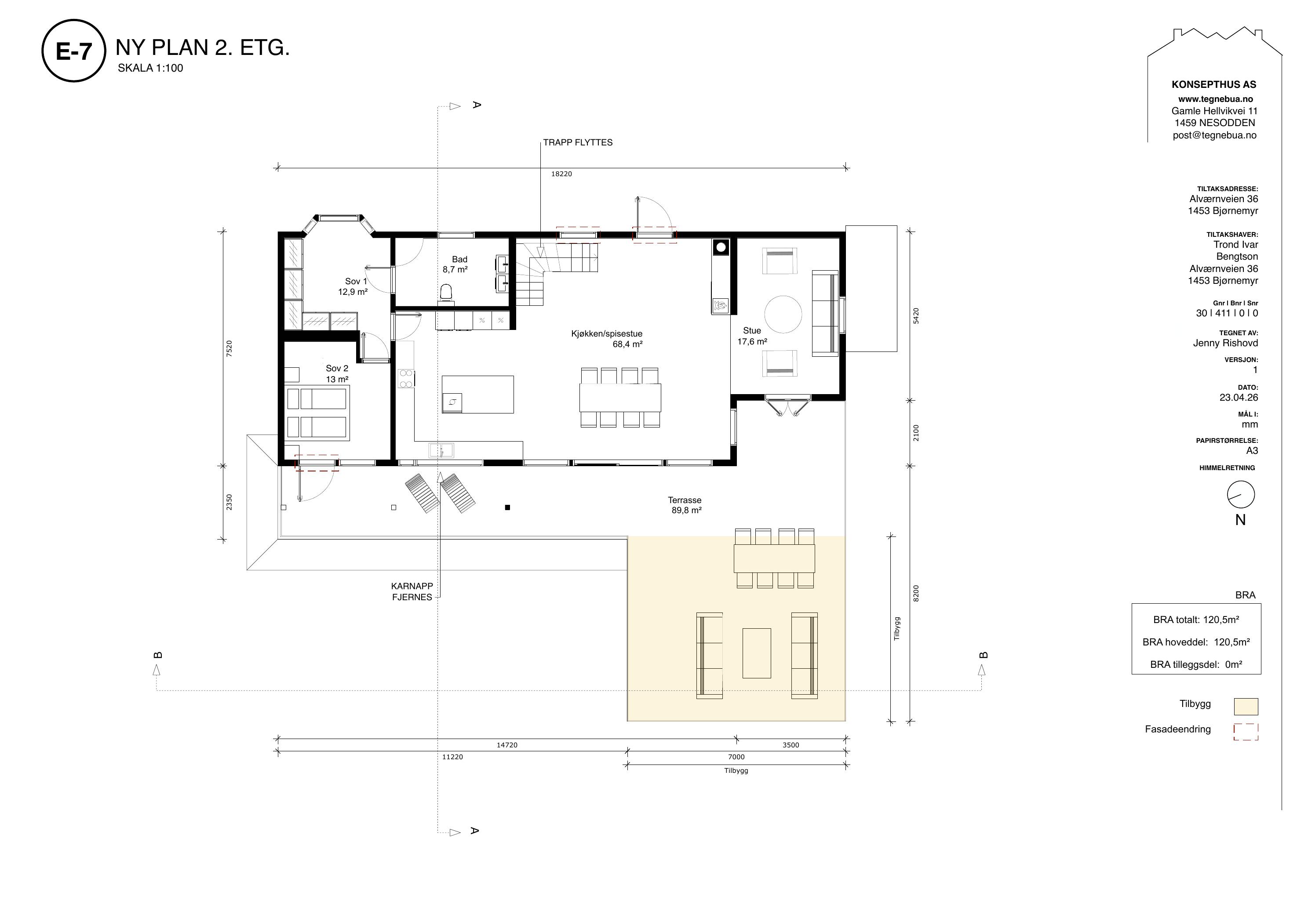 E-7 Ny plan 2. etg.